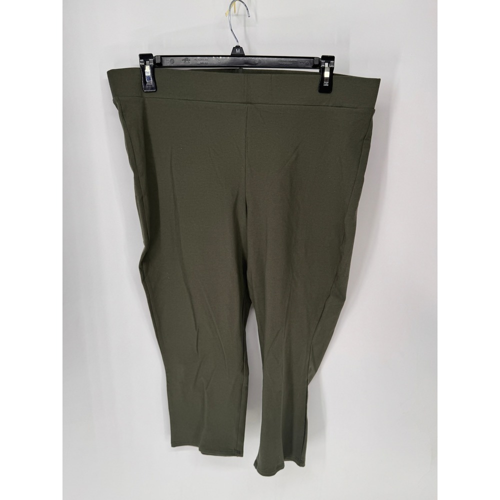 Torrid Leggings Women 3 Olive  Cropped Cotton Stretch High Waist Capris Comfort